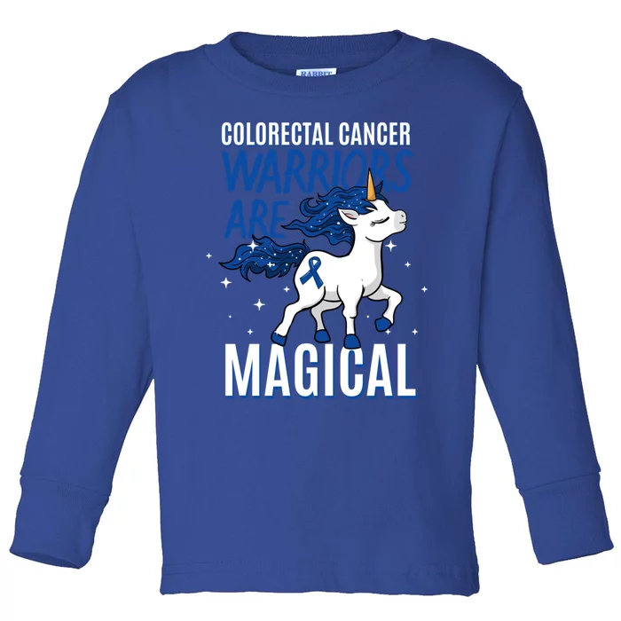 Warriors Are Magical Colorectal Cancer Colonoscopy Advocate Gift Toddler Long Sleeve Shirt