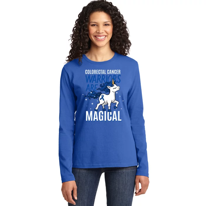 Warriors Are Magical Colorectal Cancer Colonoscopy Advocate Gift Ladies Long Sleeve Shirt