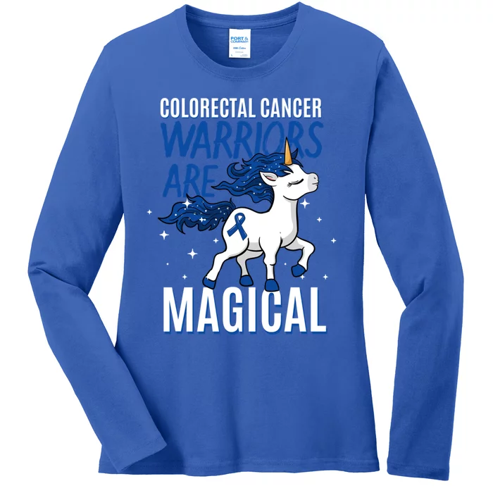 Warriors Are Magical Colorectal Cancer Colonoscopy Advocate Gift Ladies Long Sleeve Shirt