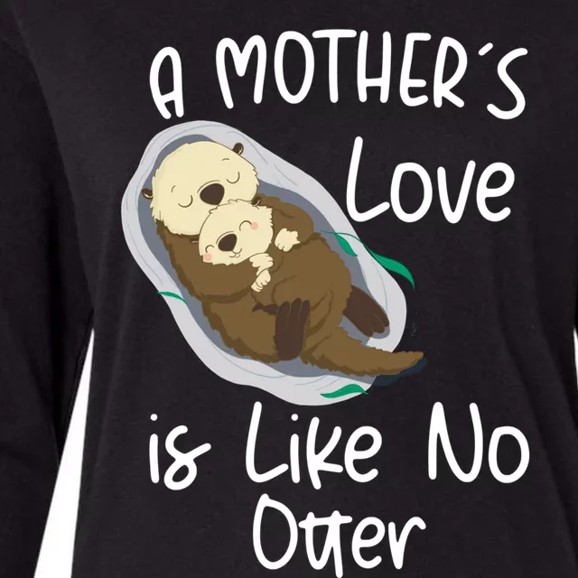 Wo A Mothers Love Is Like No Otter Funny Mothers Day Funny Gift Womens Cotton Relaxed Long Sleeve T-Shirt