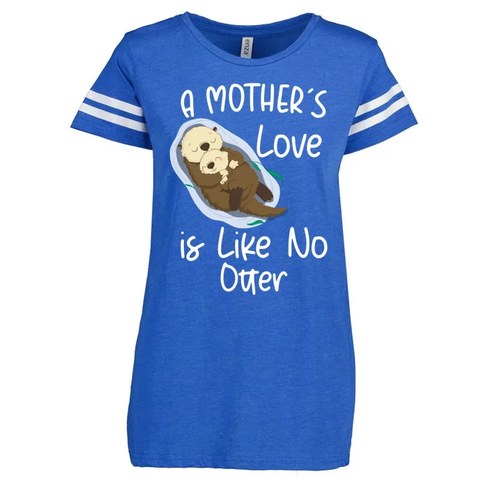 Wo A Mothers Love Is Like No Otter Funny Mothers Day Funny Gift Enza Ladies Jersey Football T-Shirt