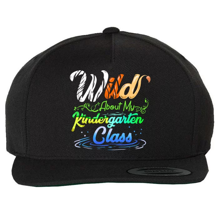 Wild About My Kindergarten Class School Teacher Gift Wool Snapback Cap