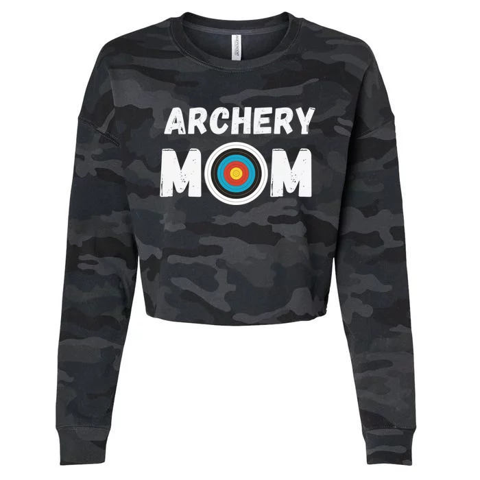 Wo Archery Mom Mother's Day Vegas Compound Bow Archery Gift Cropped Pullover Crew