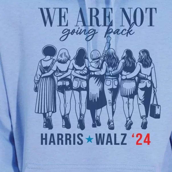 We Are Not Going Back Feminist Kamala Harris Waltz 24 Unisex Surf Hoodie