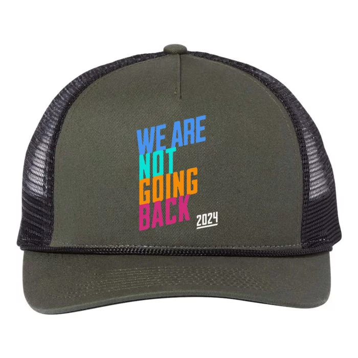 We Are Not Going Back Kamala Retro Rope Trucker Hat Cap