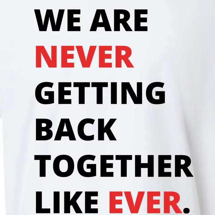 We Are Never Getting Back Together Like Ever Sueded Cloud Jersey T-Shirt