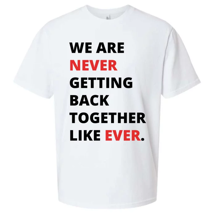 We Are Never Getting Back Together Like Ever Sueded Cloud Jersey T-Shirt