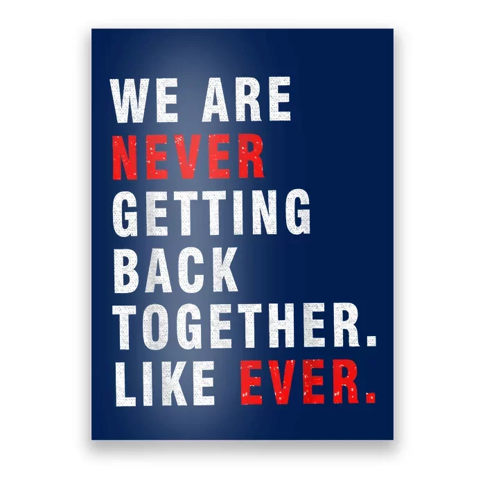 We Are Never Getting Back Together Poster