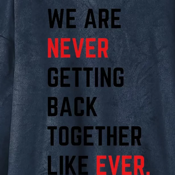 We Are Never Getting Back Together Like Ever Eras TS Lover Hooded Wearable Blanket