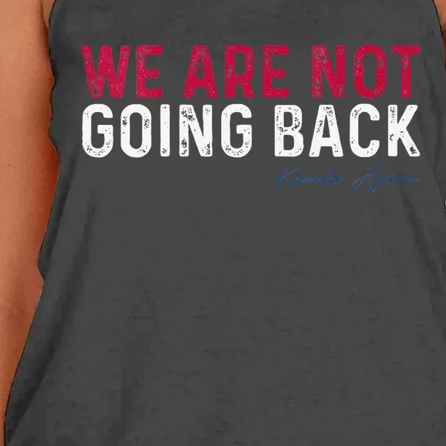 We Are Not Going Back 2024 Women's Knotted Racerback Tank