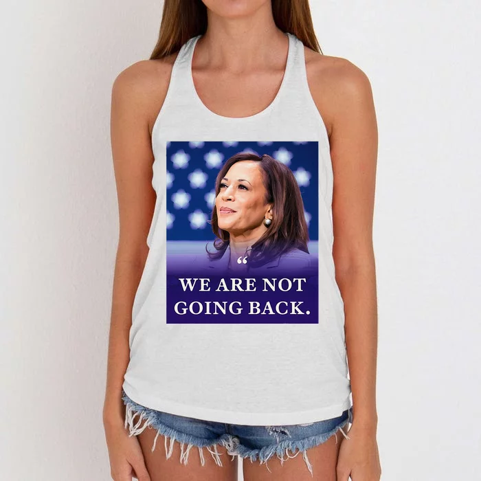 We Are Not Going Back Women's Knotted Racerback Tank