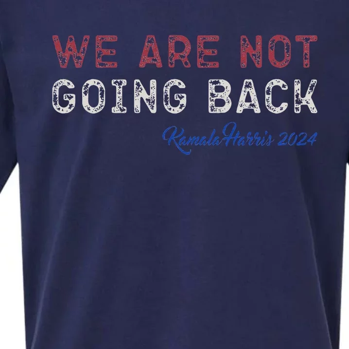 We Are Not Going Back President Kamalaharris 2024 Sueded Cloud Jersey T-Shirt