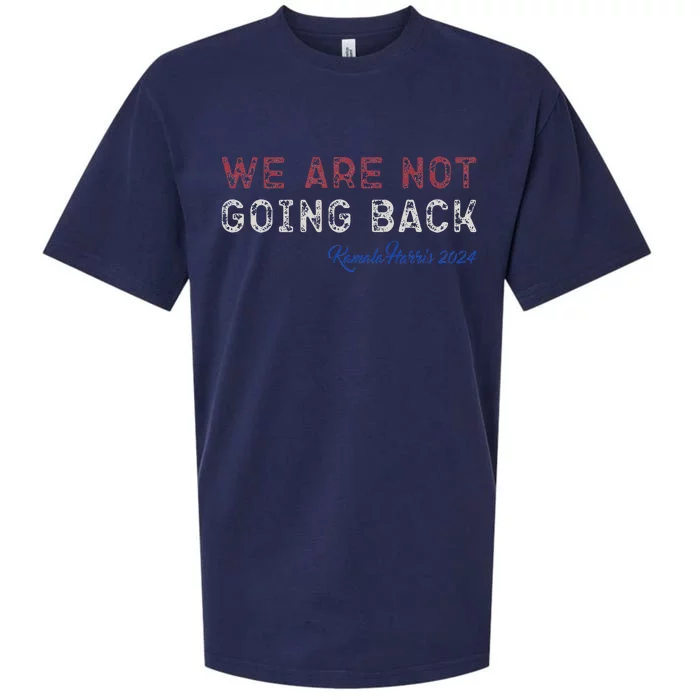 We Are Not Going Back President Kamalaharris 2024 Sueded Cloud Jersey T-Shirt