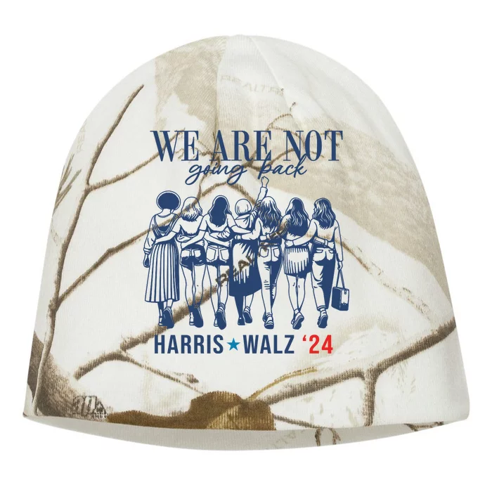 We Are Not Going Back Kamala Harris Waltz 24 Eleciton Kati - Camo Knit Beanie