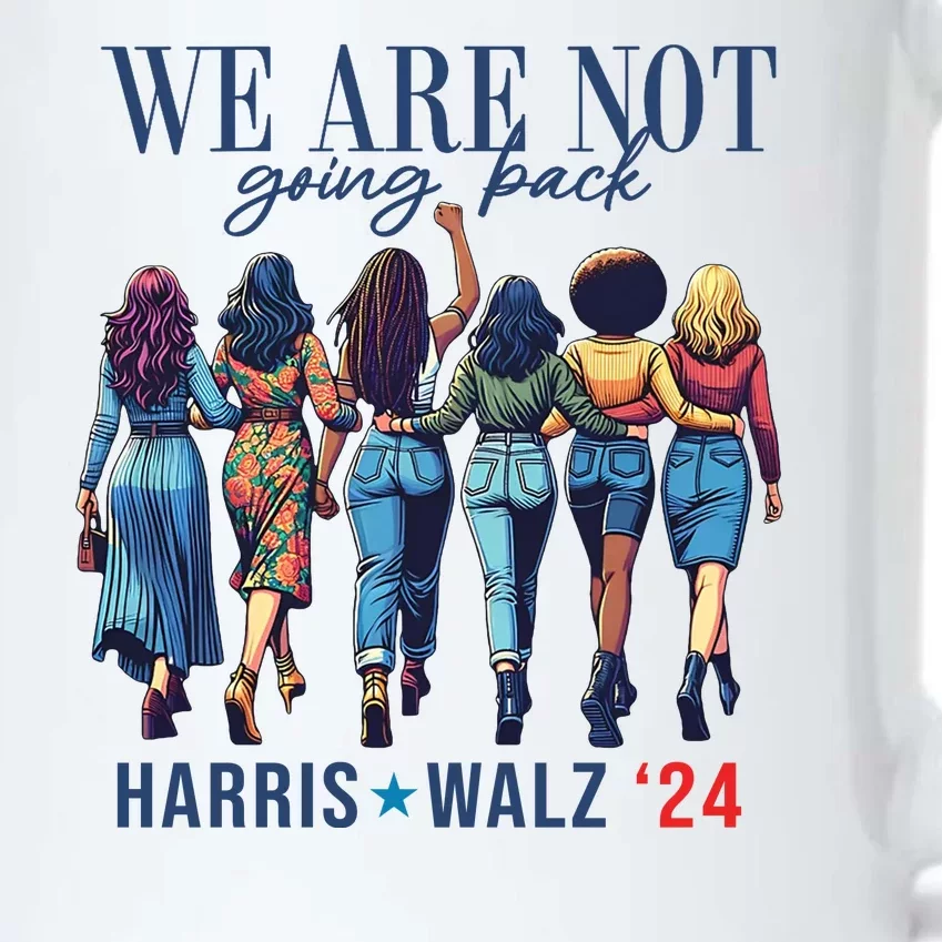 We Are Not Going Back Kamala Harris Waltz 24 Madam President Black Color Changing Mug