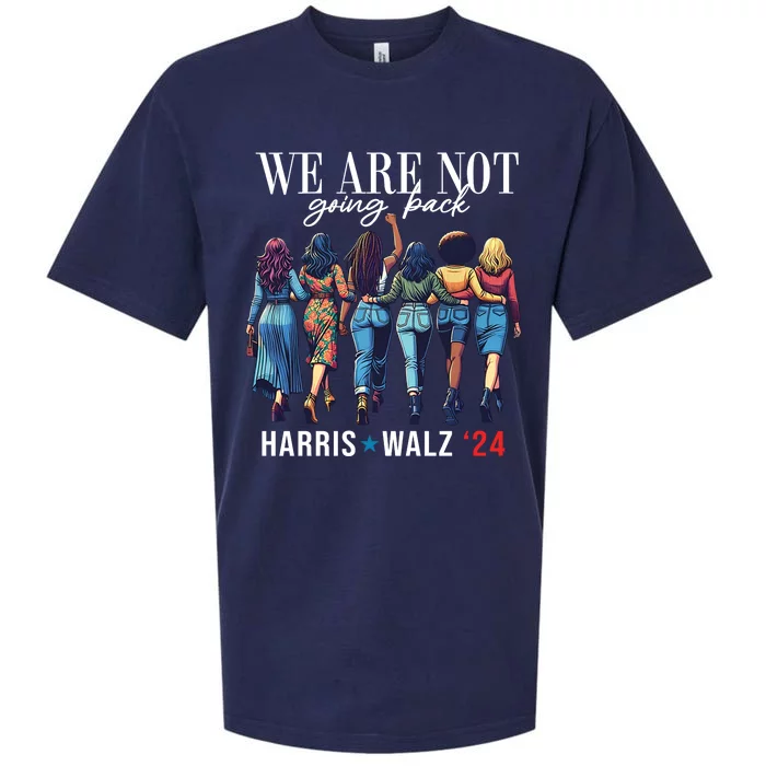 We Are Not Going Back Kamala Harris Waltz 24 Madam President Sueded Cloud Jersey T-Shirt