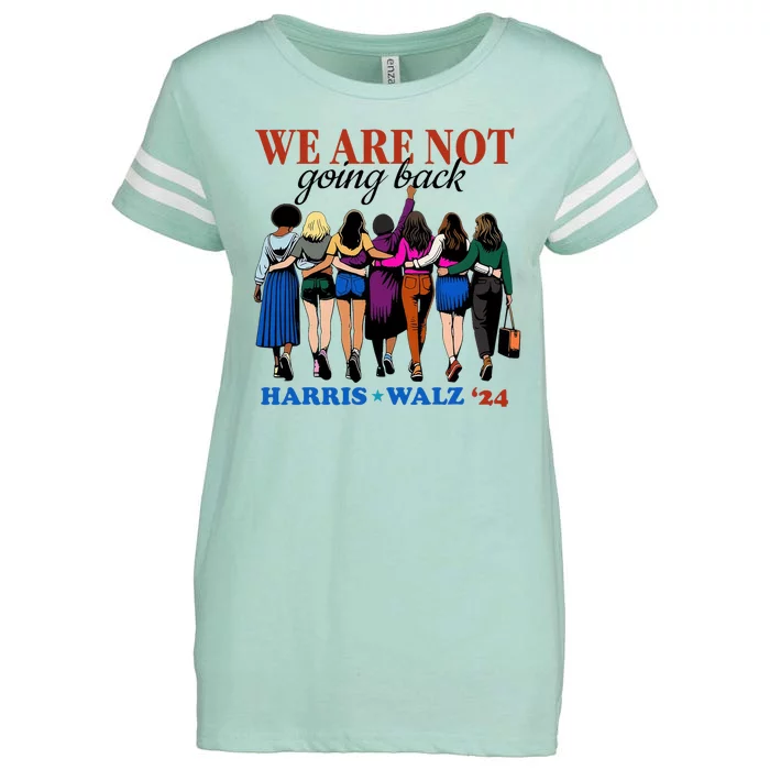 We Are Not Going Back Kamala Harris Waltz 24 Madam President Enza Ladies Jersey Football T-Shirt