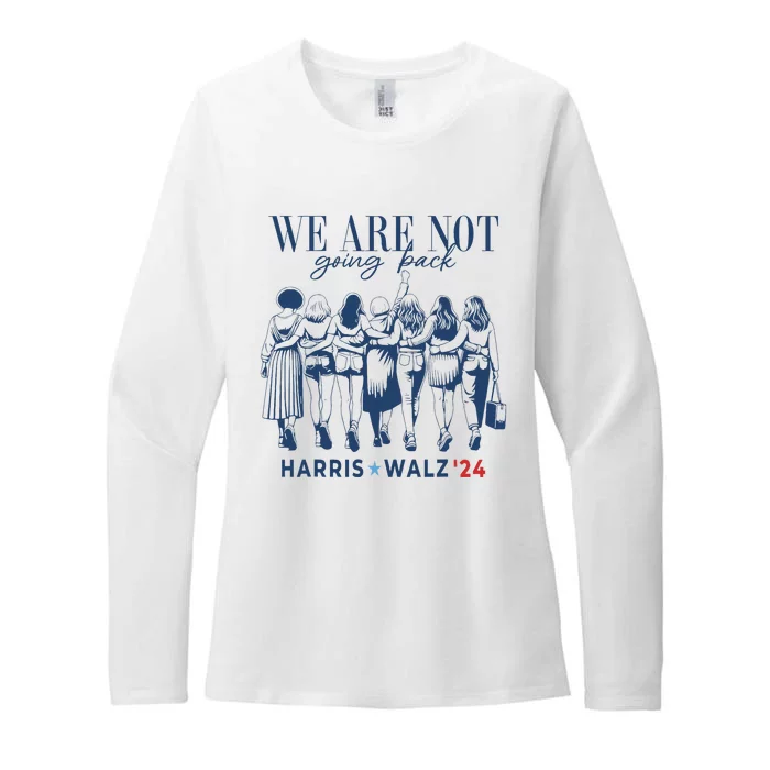 We Are Not Going Back Kamala Harris Waltz 24 Madam President Womens CVC Long Sleeve Shirt