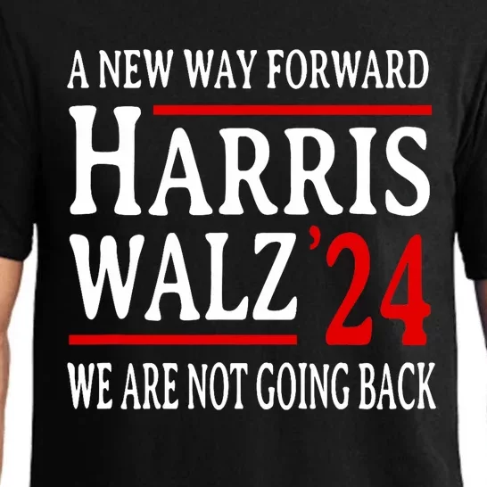 We Are Not Going Back Pro Kamala Harris Harris Walz 2024 Pajama Set