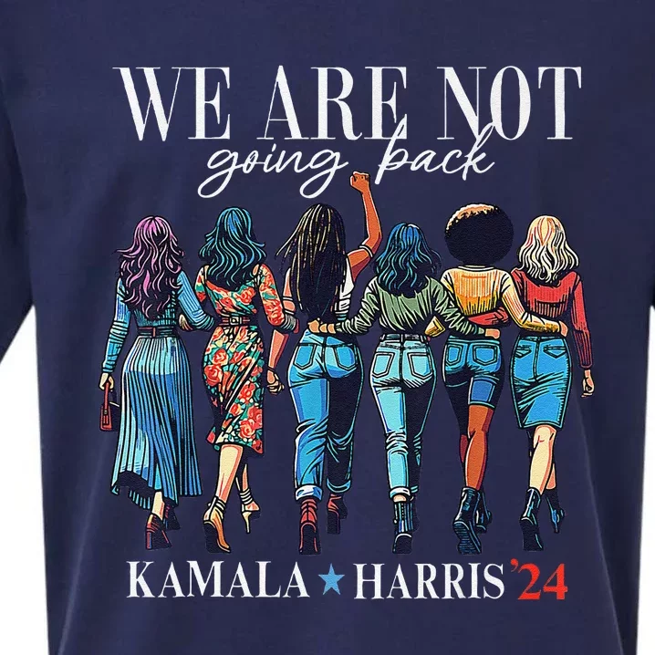 We Are Not Going Back Kamala Harris Waltz 24 Madam President Gift Sueded Cloud Jersey T-Shirt