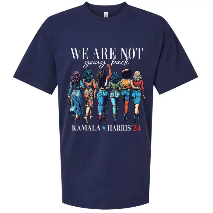 We Are Not Going Back Kamala Harris Waltz 24 Madam President Gift Sueded Cloud Jersey T-Shirt