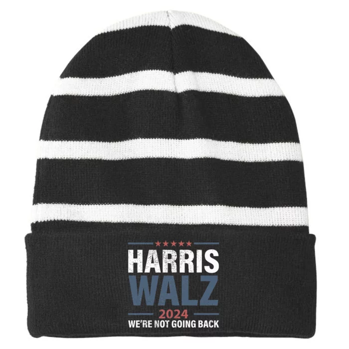 We Are Not Going Back 2024 Striped Beanie with Solid Band