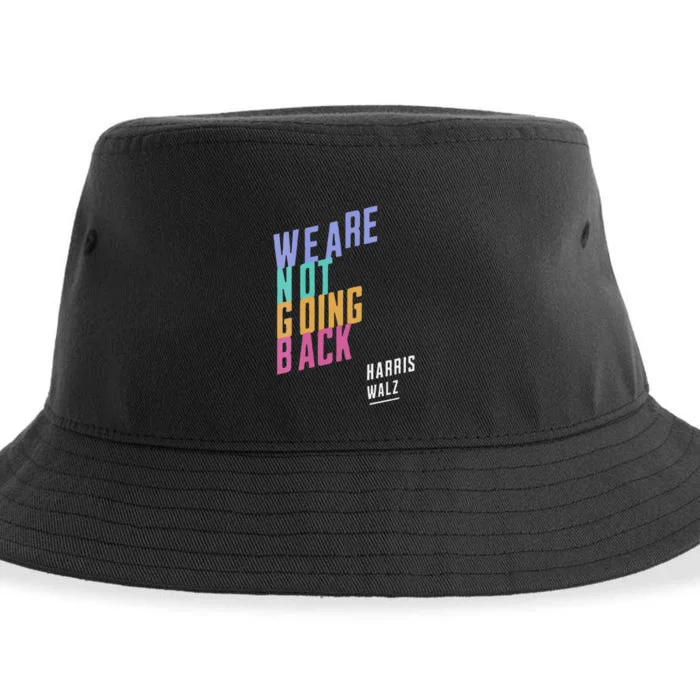 We Are Not Going Back Harris Waltz 2024 President Election Sustainable Bucket Hat