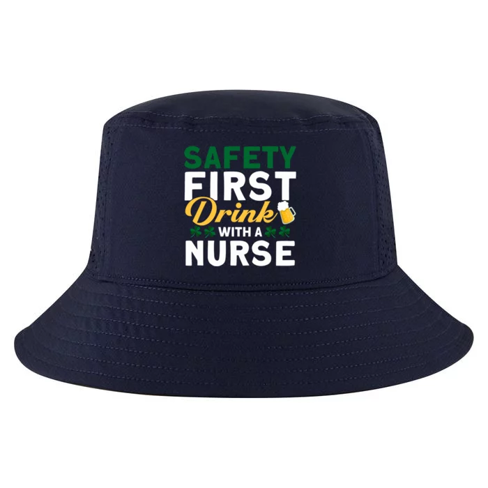 With A Nurse Safety First With A Nurse Gift Cool Comfort Performance Bucket Hat