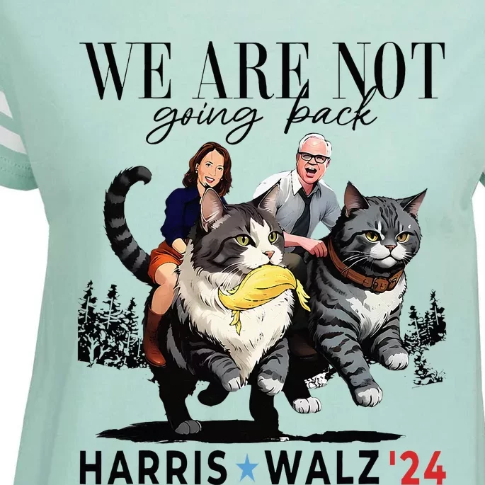 We Are Not Going Back Kamala Harris Waltz 24 Madam President Enza Ladies Jersey Football T-Shirt