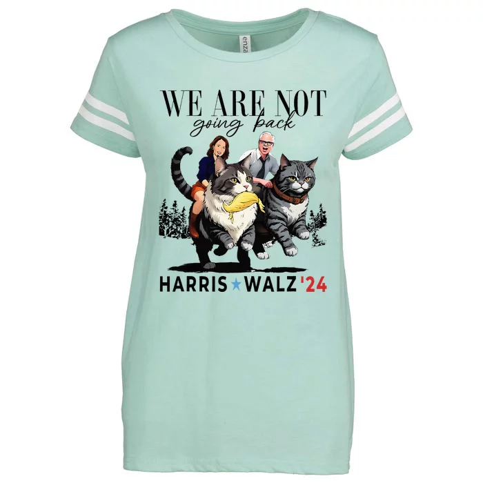 We Are Not Going Back Kamala Harris Waltz 24 Madam President Enza Ladies Jersey Football T-Shirt