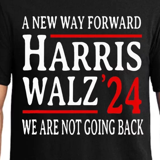 We Are Not Going Back Pro Kamala Harris Harris Walz 2024 Pajama Set