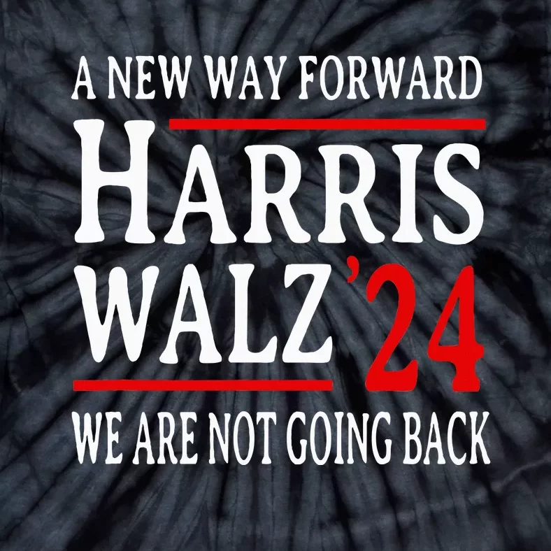 We Are Not Going Back Pro Kamala Harris Harris Walz 2024 Tie-Dye T-Shirt