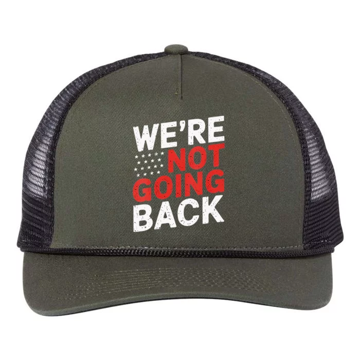 We Are Not Going Back Kamala Harris Waltz 24 Retro Rope Trucker Hat Cap