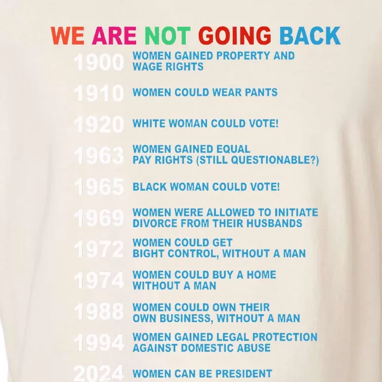 We Are Not Going Back Voting Rights Vote Garment-Dyed Women's Muscle Tee