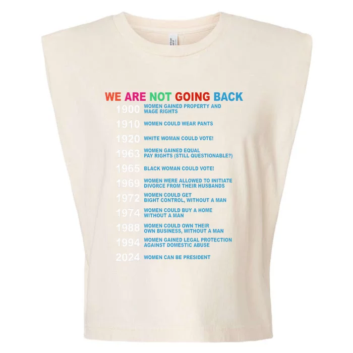 We Are Not Going Back Voting Rights Vote Garment-Dyed Women's Muscle Tee