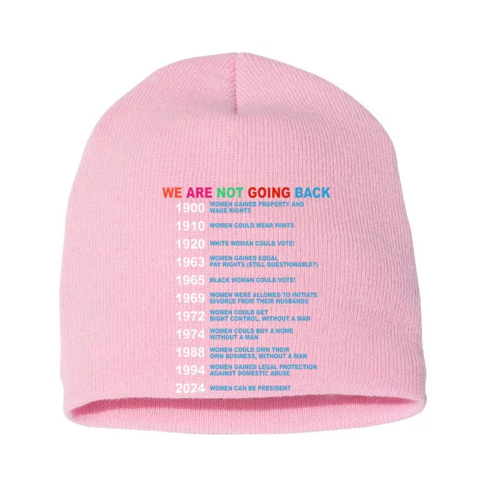 We Are Not Going Back Voting Rights Vote Short Acrylic Beanie