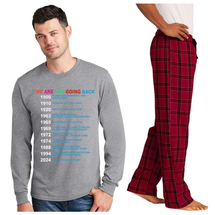 We Are Not Going Back Voting Rights Vote Long Sleeve Pajama Set