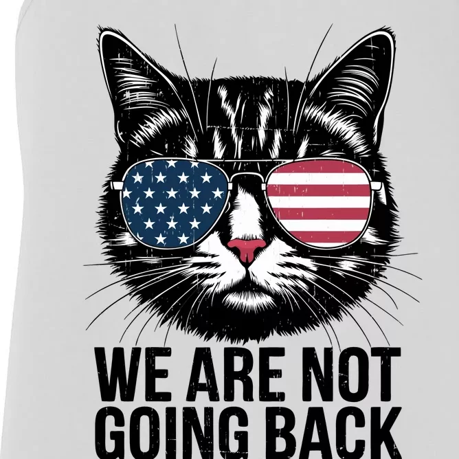 We Are Not Going Back Election Day Themed Artwork Women's Racerback Tank