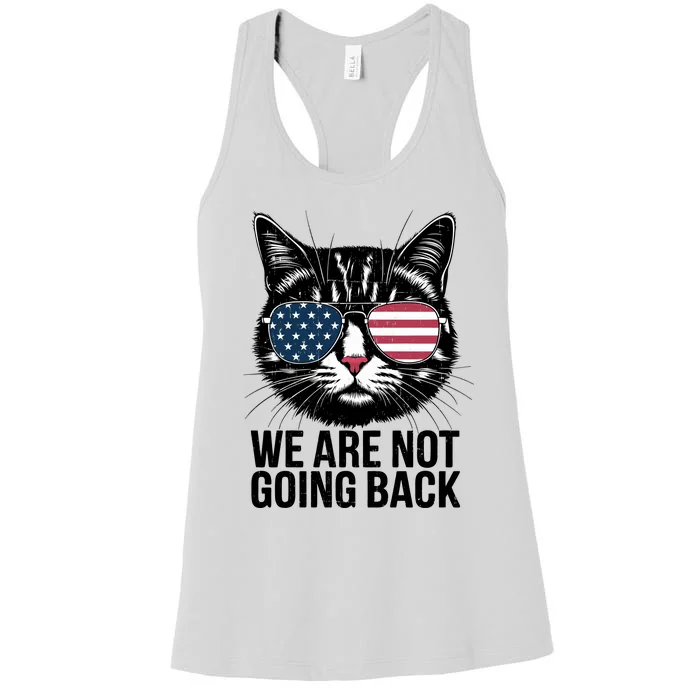 We Are Not Going Back Election Day Themed Artwork Women's Racerback Tank