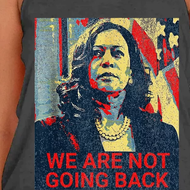 We Are Not Going Back Kamala Harris 2024 Women's Knotted Racerback Tank