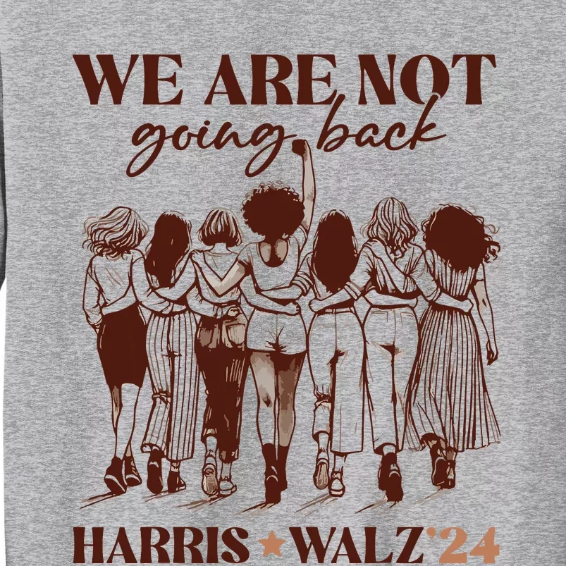 We Are Not Going Back Vote Harris Democratic Election 2024 Tall Sweatshirt