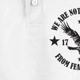 We Are Not Descended From Fearful Men Since 1776 Eagle Lovers Dry Zone Grid Performance Polo