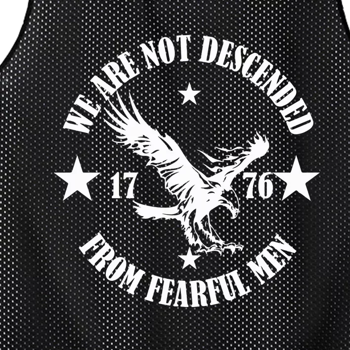 We Are Not Descended From Fearful Men Since 1776 Eagle Lovers Mesh Reversible Basketball Jersey Tank