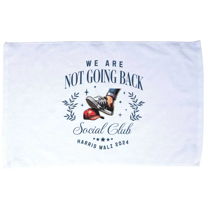 We Are Not Going Back Harris Walz 2024 Microfiber Hand Towel