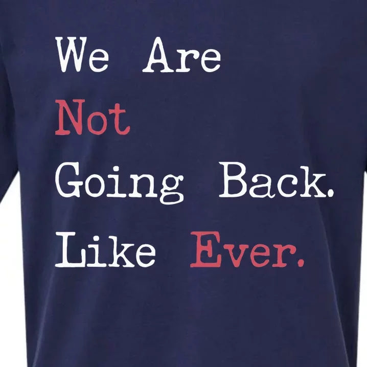 We Are Not Going Back Like Ever 2024 Usa Sueded Cloud Jersey T-Shirt