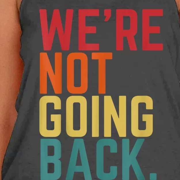 We Are Not Going Back Women's Knotted Racerback Tank