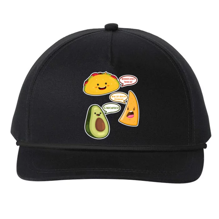 Wanna Taco Bout It Nacho Preoblem Gaucward Snapback Five-Panel Rope Hat