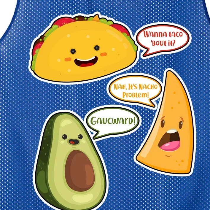 Wanna Taco Bout It Nacho Preoblem Gaucward Mesh Reversible Basketball Jersey Tank