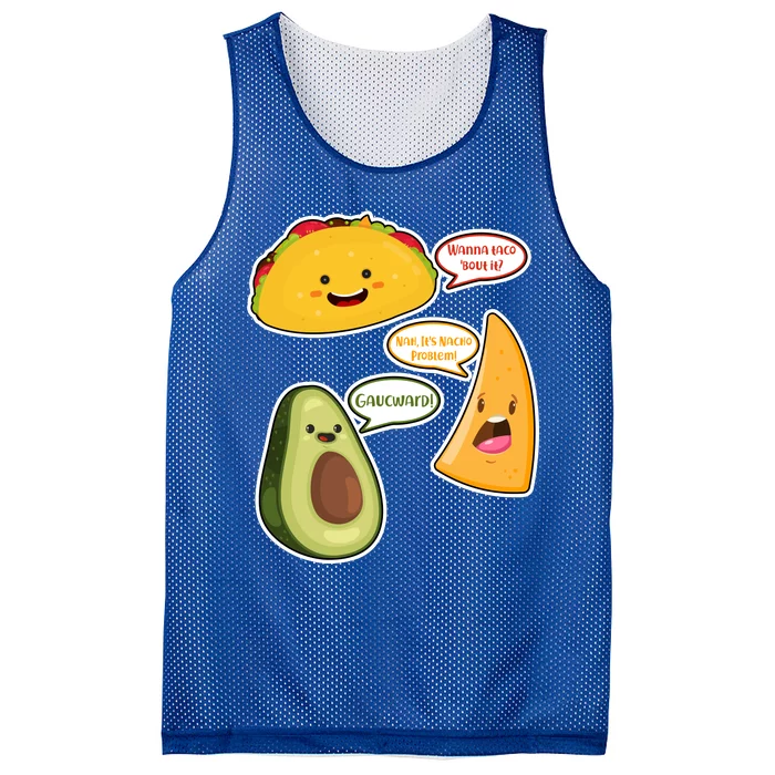 Wanna Taco Bout It Nacho Preoblem Gaucward Mesh Reversible Basketball Jersey Tank