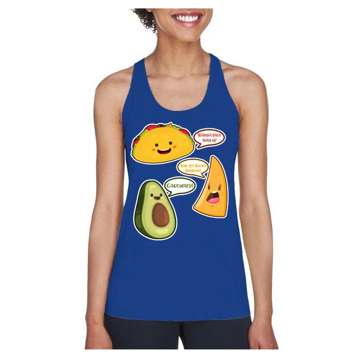 Wanna Taco Bout It Nacho Preoblem Gaucward Women's Racerback Tank